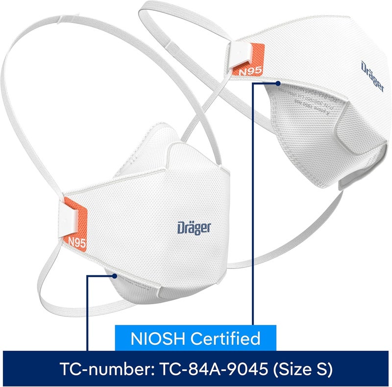 Drager X-plore 1950 N95 respirator mask | NIOSH-approved respirator mask for construction, DIY, home improvement - Image 3